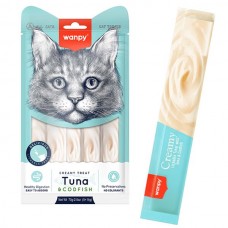 Wanpy Creamy Lickable Treats Tuna & Codfish рідкі ласощі для котів з тунцем та тріскою 70 г
