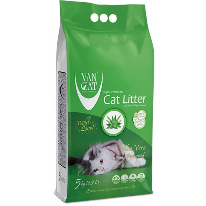 VanCat Aloe Vera бентонітовий наповнювач для котів з ароматом алое вера 5 кг