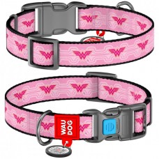 Collar WAUDOG Nylon нейлоновий нашийник "Диво-жінка 1" з QR паспортом для собак S