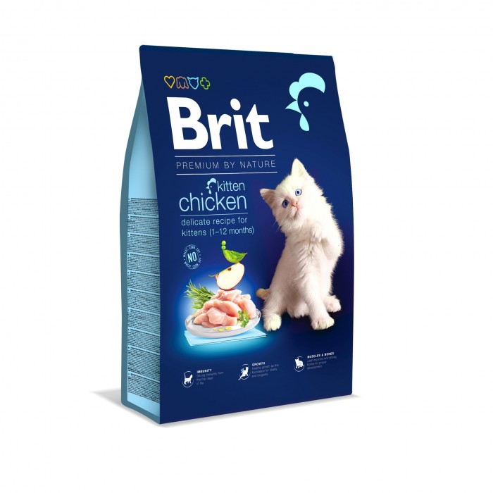 Brit Premium by Nature Cat Kitten 8 кг (для кошенят з куркою)