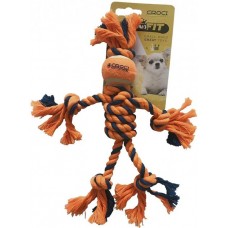 Croci іграшка для собак "Канатний чоловічок" (помаранчевий) 25 см