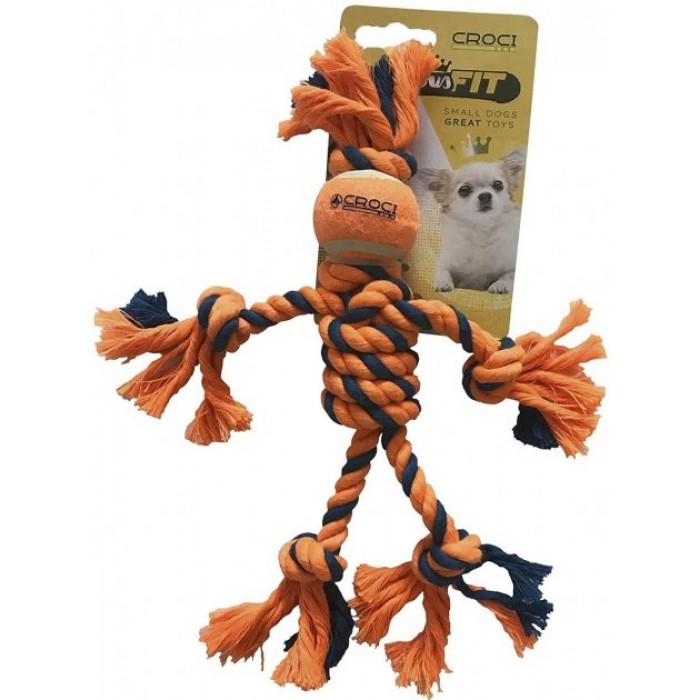 Croci іграшка для собак "Канатний чоловічок" (помаранчевий) 25 см