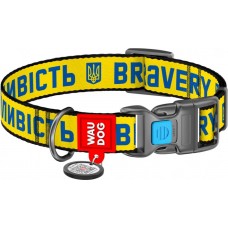Collar WAUDOG Nylon нейлоновий нашийник "Сміливість" з QR паспортом для собак S