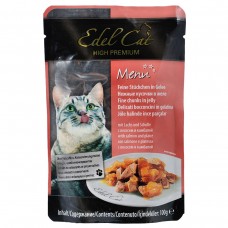 Edel Cat Шматочки з лососем і камбалою в желе для котів, пауч 100g