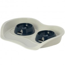 Moderna Pet Menu столик для собак з мисками (чорничний) 2х470 мл