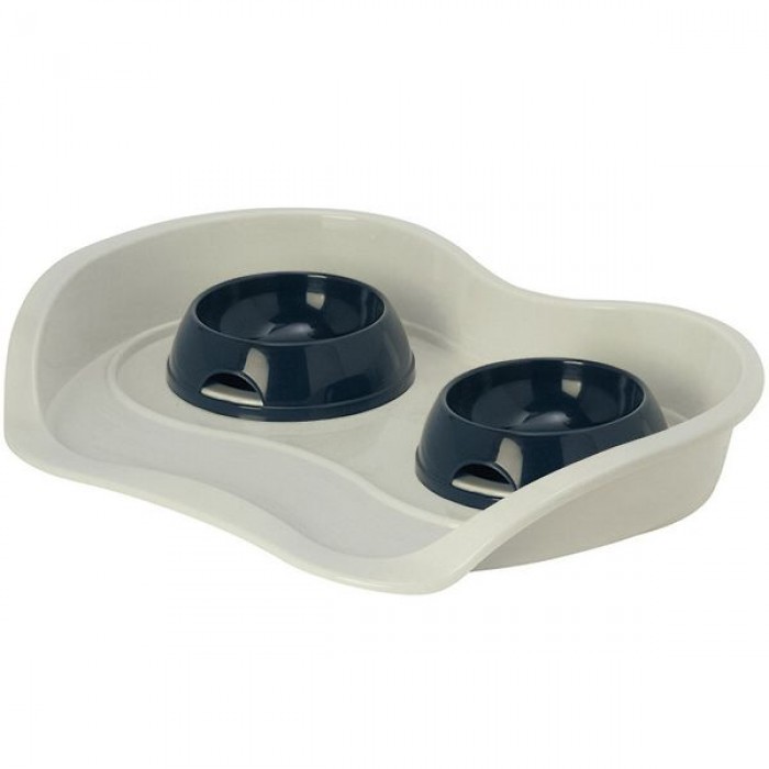 Moderna Pet Menu столик для собак з мисками (чорничний) 2х470 мл