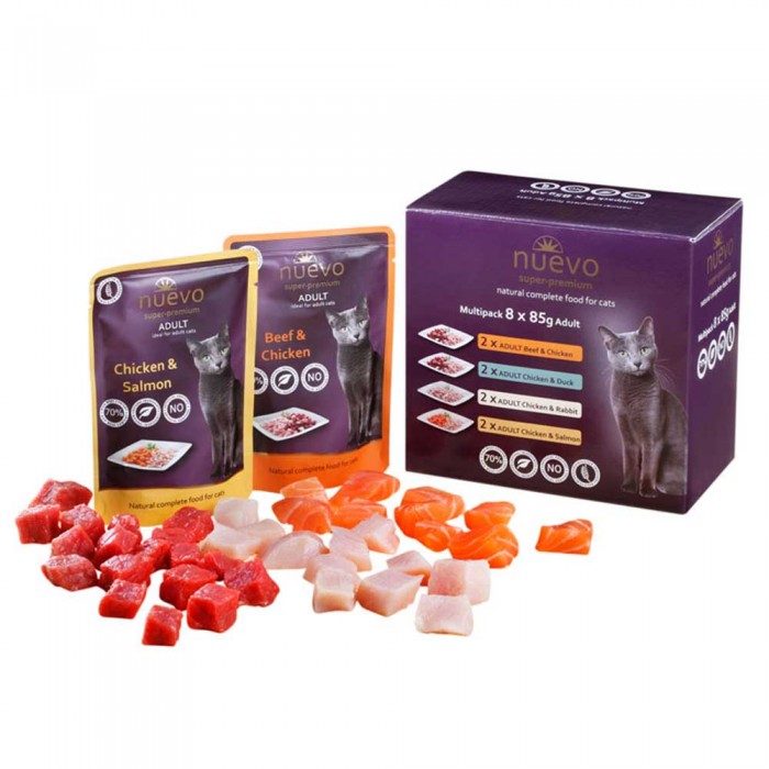 Nuevo Adult Pouch Multipack набір вологого корму для котів (4 різні смаки) 8 шт х 85 г