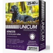 Unicum Pro краплі від бліх та кліщів для собак 25-40 кг (4,7 мл/2 піпетки)