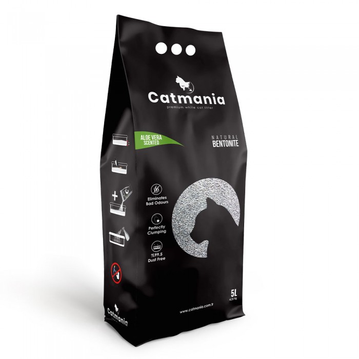 Catmania бентонітовий наповнювач для котів з ароматом алое вера 5 л