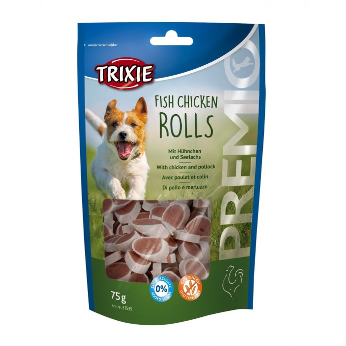 Trixie PREMIO Chicken and Pollock Rolls ласощі для собак роли з куркою та лососем 75гр