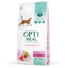 Optimeal Adult Cat Lamb Sensitive сухий корм для котів з ягням 10 кг