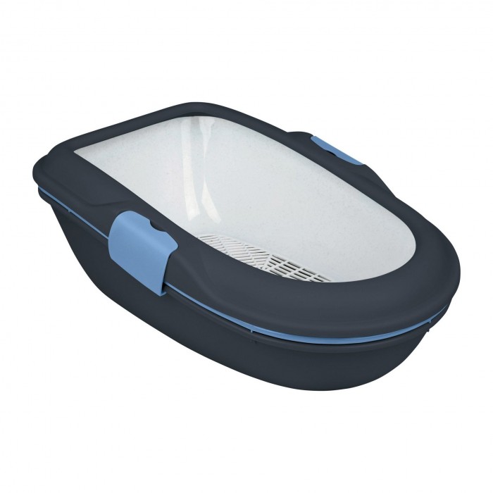 Trixie Berto туалет для котів з бортиком та сіткою сірий 59х39х22 см