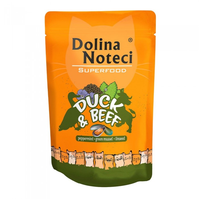 Dolina Noteci Superfood вологий корм з качкою і яловичиною для котів 85 г