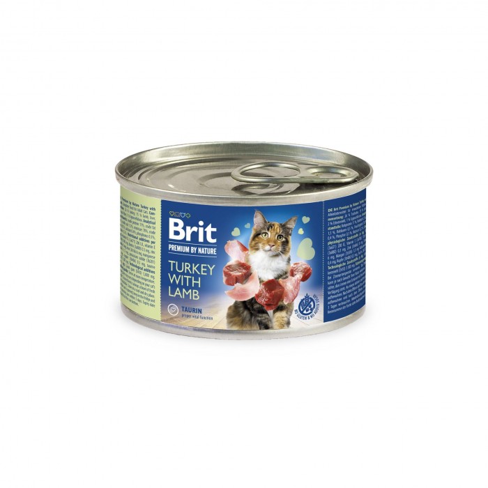Brit Premium by Nature Cat індичка з ягням 200g
