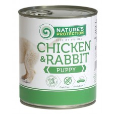 Nature's Protection Puppy Chicken & Rabbit вологий корм для цуценят з куркою та кроликом 400 г*6шт.