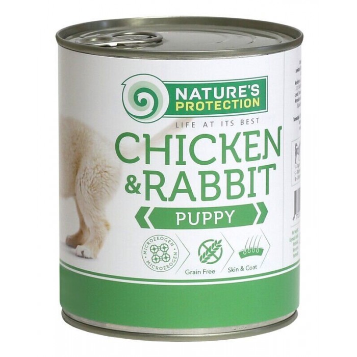 Nature's Protection Puppy Chicken & Rabbit вологий корм для цуценят з куркою та кроликом 400 г*6шт.