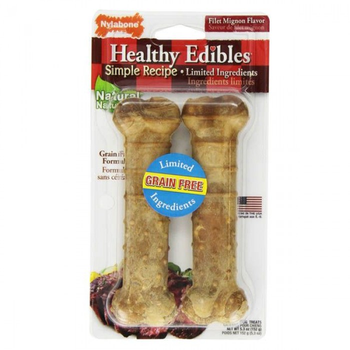 Nylabone Healthy Edibles Wolf ласощі для собак середніх порід з чутливим травленням 2шт (13,9см)