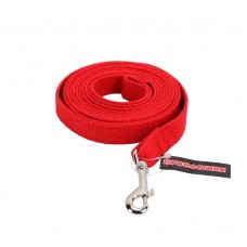 Пухнастики брезентовий повідець для собак М (червоний) 3 м