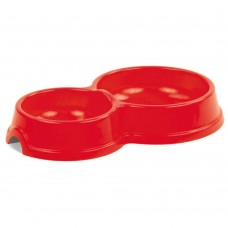 ТМ Природа &laquo;Класік&raquo; миска подвійна №1 для котів і для собак дрібних порід 400мл (кольори в асортименті)