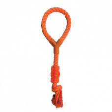 Croci Juice іграшка для собак "Канат з ручкою та цукеркою" (помаранчевий) 40 см