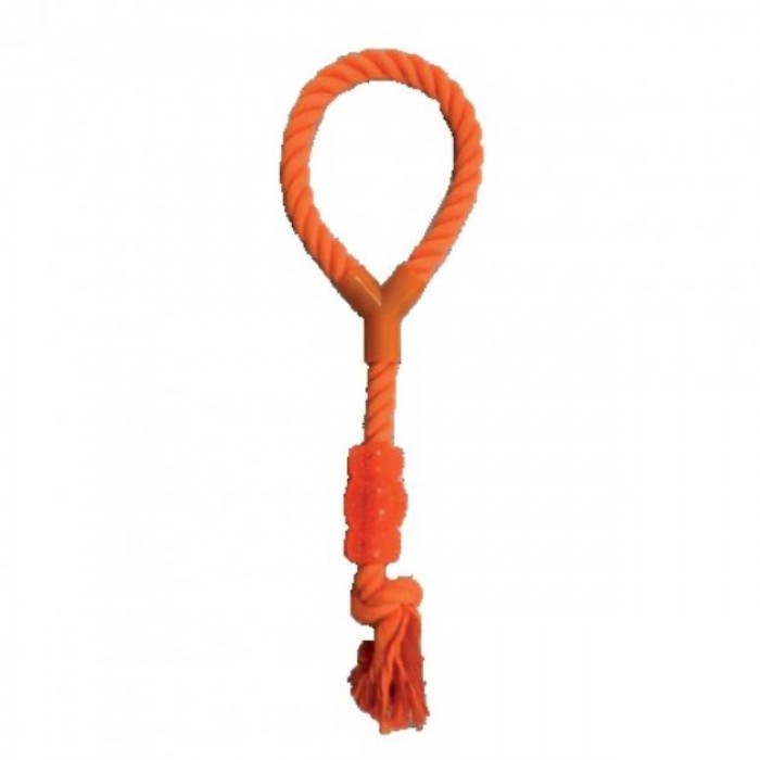 Croci Juice іграшка для собак "Канат з ручкою та цукеркою" (помаранчевий) 40 см