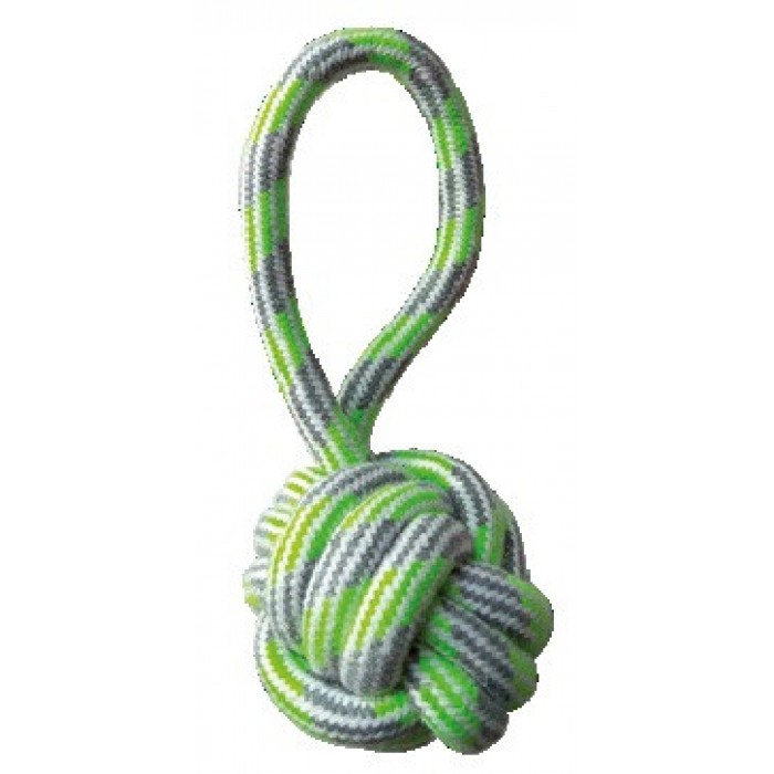 Croci Pastel іграшка для собак "Канатний м'яч з ручкою" (зелений) 20 см