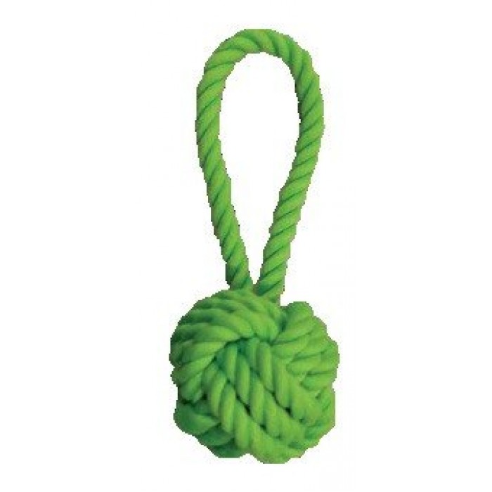 Croci Juice іграшка для собак "Канат з вузловим м'ячем" (зелений) 18 см