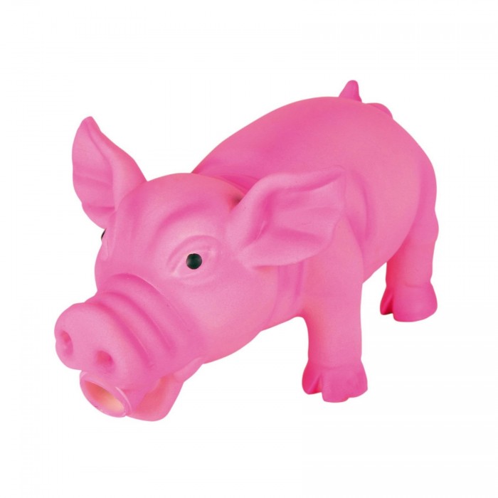 Trixie іграшка для собак порося хрюкаюче з пищалкою 17 см