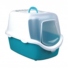 Trixie Vico Open Top закритий туалет для котів аквамарин/білий 40х40х56 см