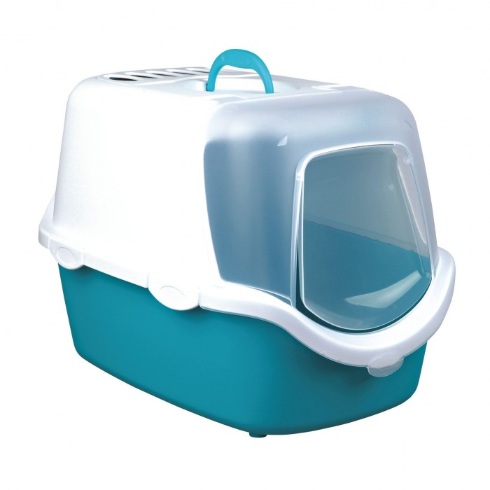 Trixie Vico Open Top закритий туалет для котів аквамарин/білий 40х40х56 см