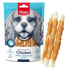 Wanpy Chicken Jerky & Rawhide Twists ласощі для собак з куркою 100 г
