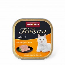 Animonda Vom Feinsten Adult with Poultry + Veal вологий корм з птицею і телятиною для котів 100 г