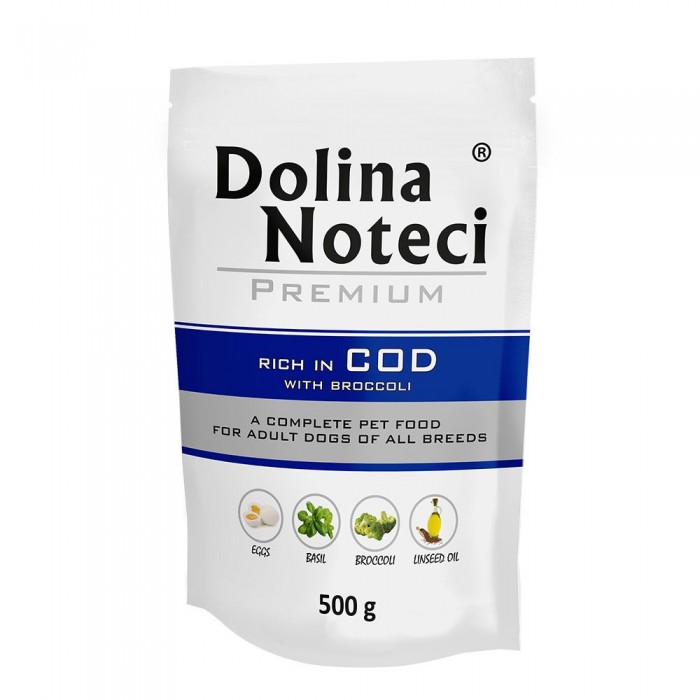 Dolina Noteci Premium вологий корм для собак з тріскою та брокколі 500 г