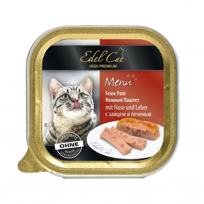 Edel Cat Паштет із зайцем і печінкою для котів 100g