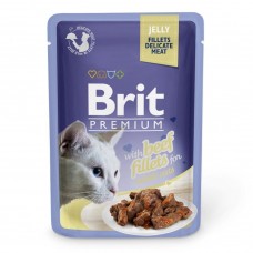 Brit Premium Cat pouch філе яловичини в желе 85g