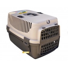 Irak Plast пластикова переноска для котів і собак до 8 кг (коричнево-бежева)