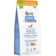 Brit Care Dog Sustainable Adult Large Breed для собак великих порід з куркою та комахами 12+2 кг