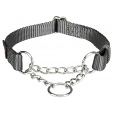 Trixie Premium нашийник для собак міні та середніх порід з металевим ланцюжком (графітовий) S–M 30–40см/15мм