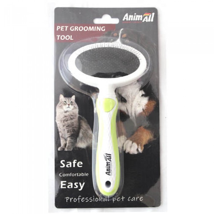 AnimAll Groom пуходерка для тварин розмір М (зелена)