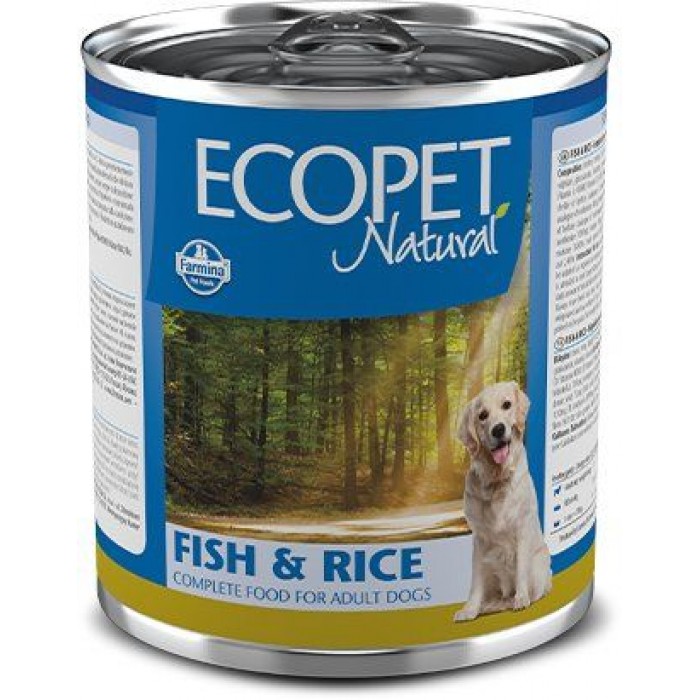 Farmina Ecopet Natural Dog Fish & Rice вологий корм для дорослих собак з оселедцем 300 г