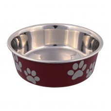 Trixie металева миска на гумі для собак із пластиковим покриттям 0,3 л/12 см