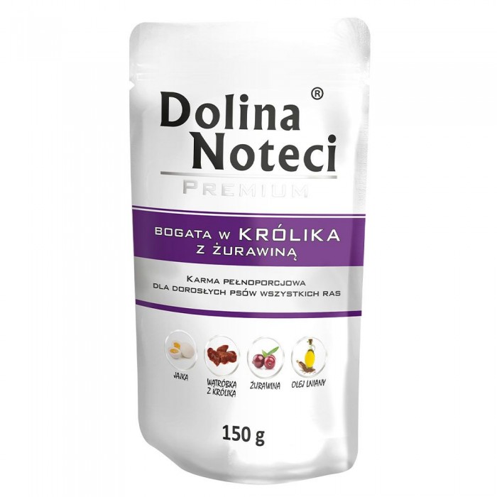 Dolina Noteci Premium вологий корм для собак з кроликом і журавлиною 150 г