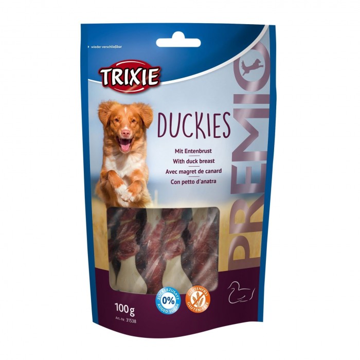 Trixie PREMIO Duckies ласощі для собак із качкою та кальцієвою кісткою 100гр
