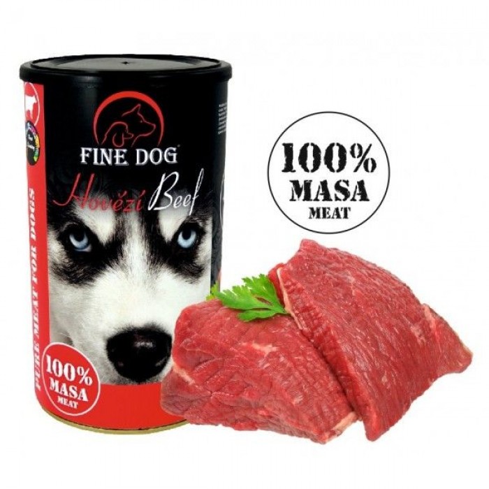 Fine Dog консерва з яловичиною для собак 100% м'яса 200г