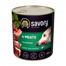 Savory Dog Gourmand 4 види м'яса 800g