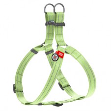 Collar WAUDOG Re-cotton світловідбиваюча шлея з QR паспортом для собак (салатова) M