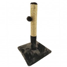 Пухнастики кігтеточка для котів стовпчик на підставці (джут) шоколад 30×55 см