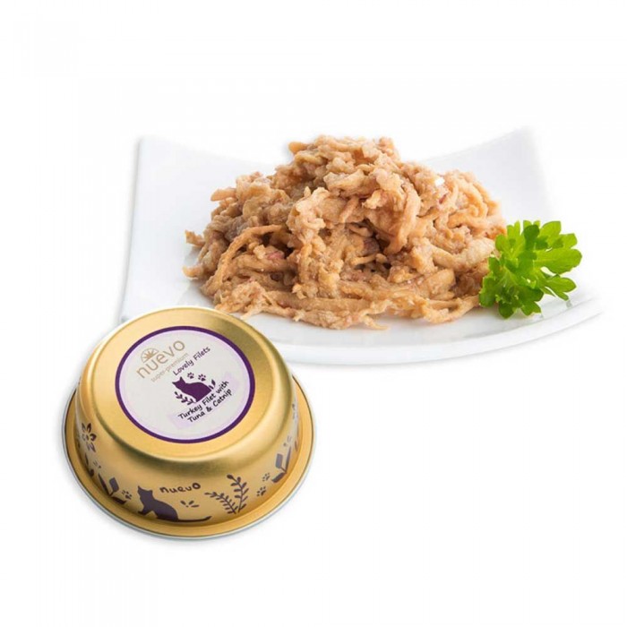 NUEVO ADULT вологий корм з індичкою, тунцем та котячою м'ятою 85 г