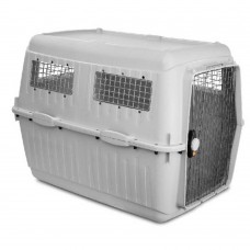 Bergamo Iata Bracco Travel 8 переноска з металевими дверцятами та поїлкою для собак до 100 кг (сіро-чорна)