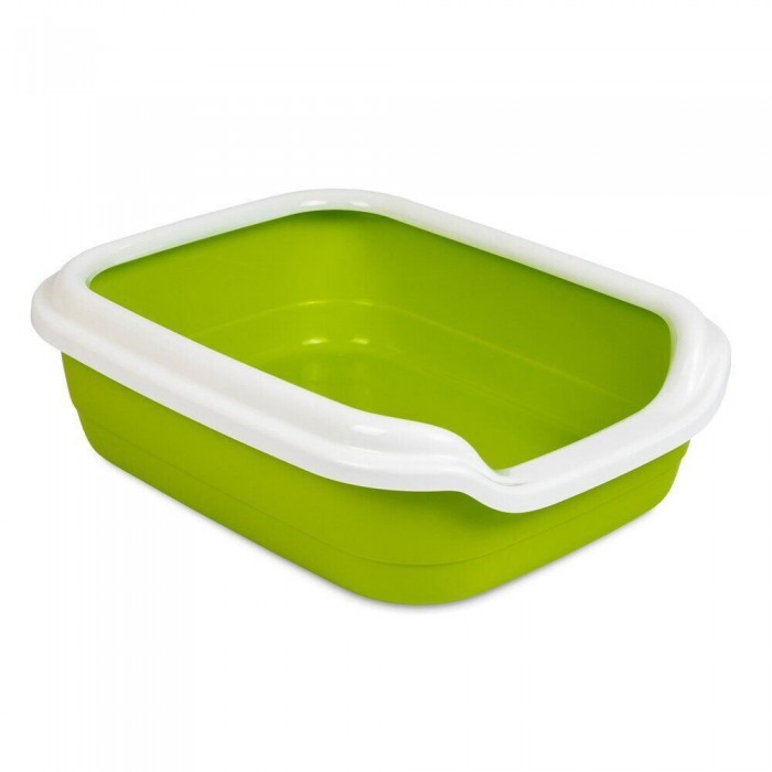 Comfort L туалет для котів з бортиком лайм 49х39х15 см